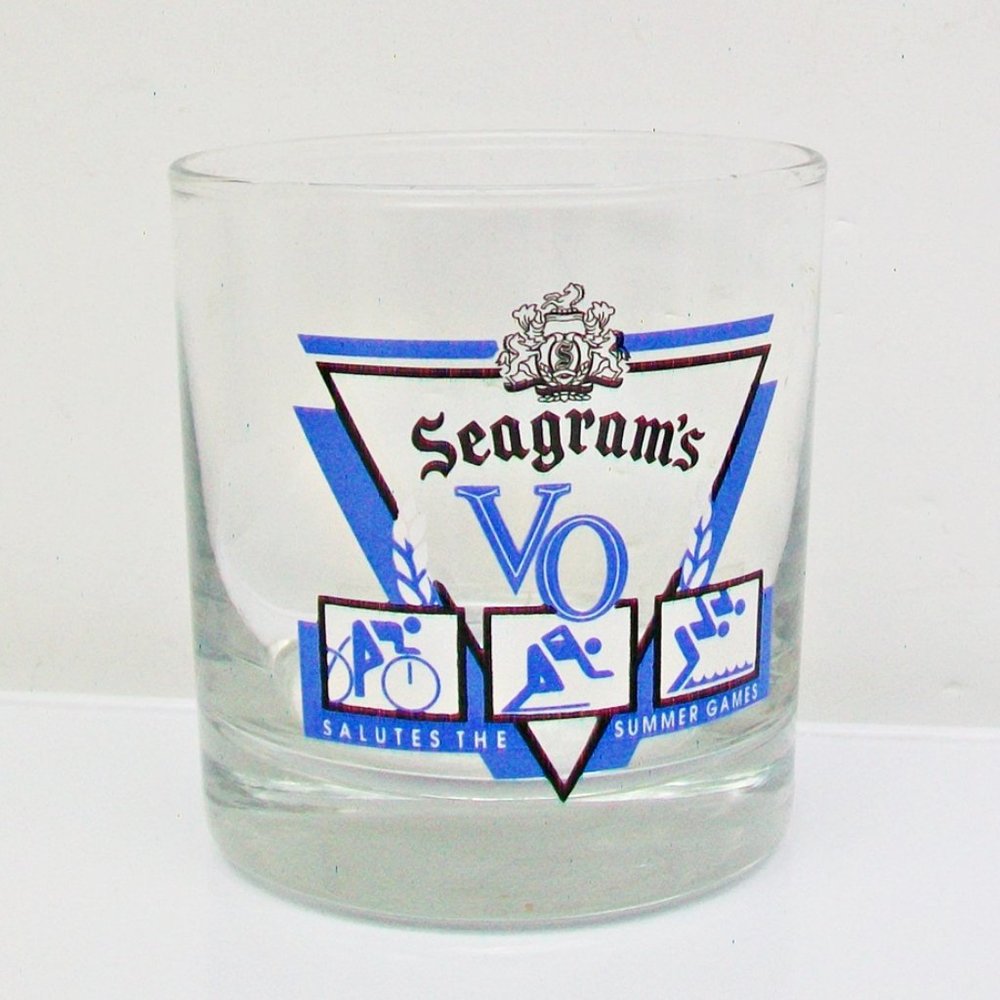SEAGRAM"S VO Salutes The Summer Games ON THE ROCKS Tumbler BAR GLASS